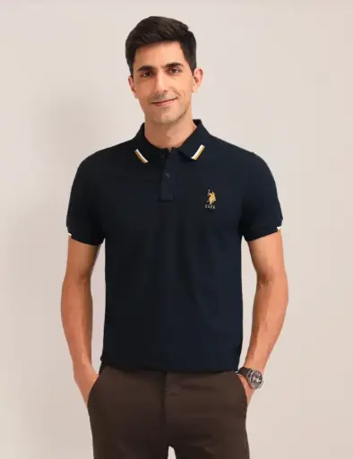 U.S. Polo Assn. Brand Printed Polo Shirt FLAT 20% OFF